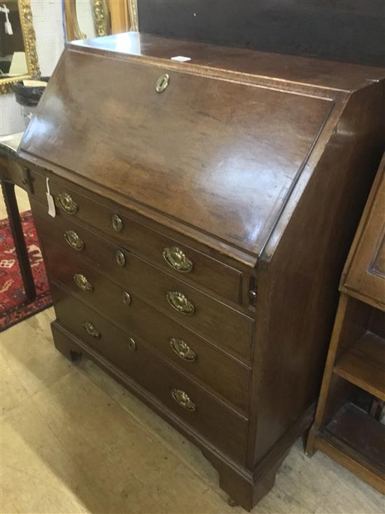 George III mahogany bureau